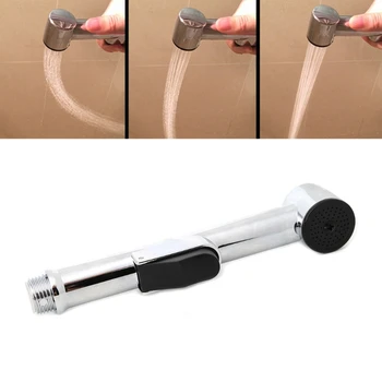 

Chrome ABS Sprayer Handheld Toilet Bidet Shattaf Spray Bathroom Toilet Bidet Shower Head Nozzle Showerhead