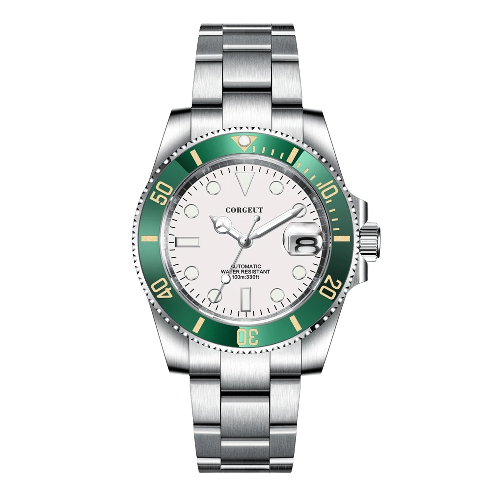 NH35 Luxury Corgeut Sapphire Miyota Automatic Wristwatch Mechanical 40mm Mens Watch Ceramic Bezel 10Bar Swim Luminous Male Clock