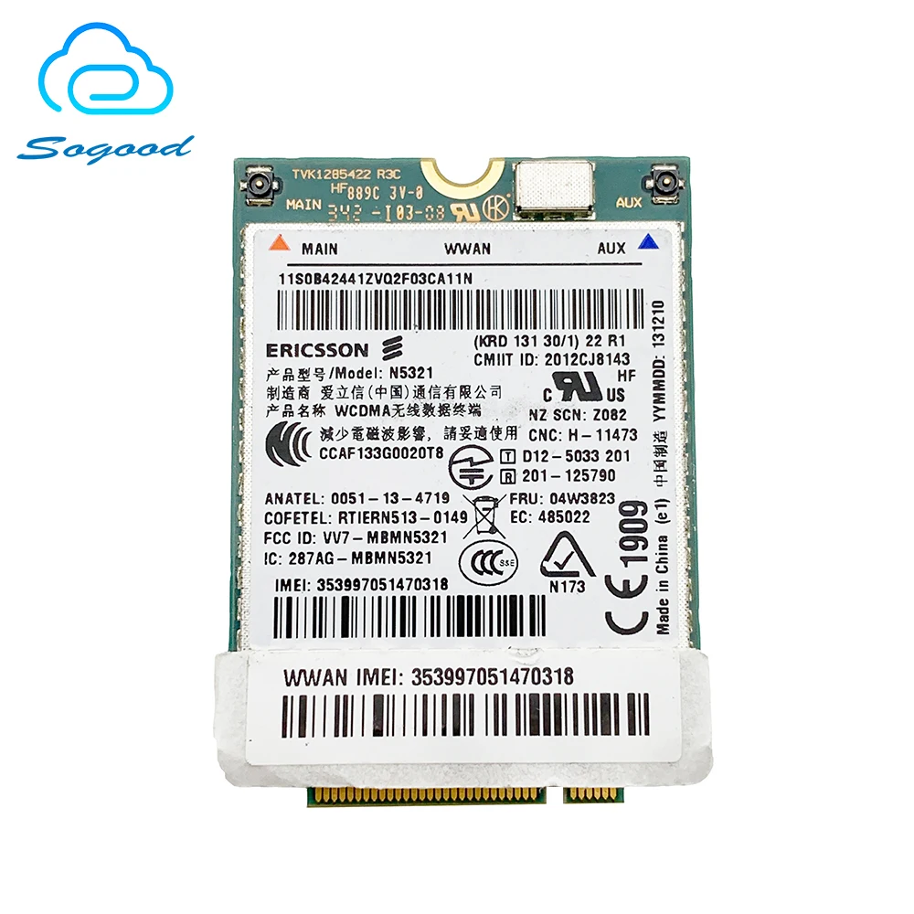 Ericsson N5321 N5321GW мобильный широкополосный FRU04W3823 100M Hspa + NGFF для Thinkpad S5-S540 T431S T440 W540 X230S X250