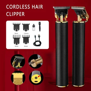 

Beard Trimmer USB Rechargeable Hair Clipper Barber Haircut Cutting Machine Razor Clippers T Outliner Cordless T-Blade Trimmer
