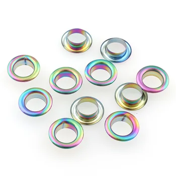 

50sets Hot sale Rainbow Metal Eyelets Grommets Hole 10mm for Leather Craft Cap DIY Handmade Scrapbooking Accessories Decoration