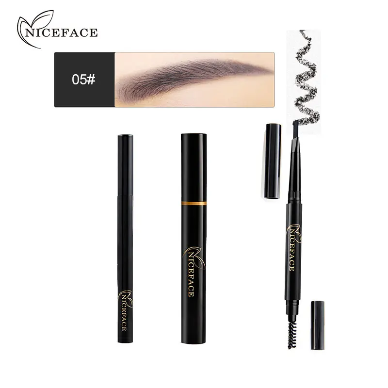 Горячая NICEFACE подводка для глаз ручка+ тушь+ карандаш для бровей подводка для глаз макияж набор комбинация CUN 668 - Цвет: As picture