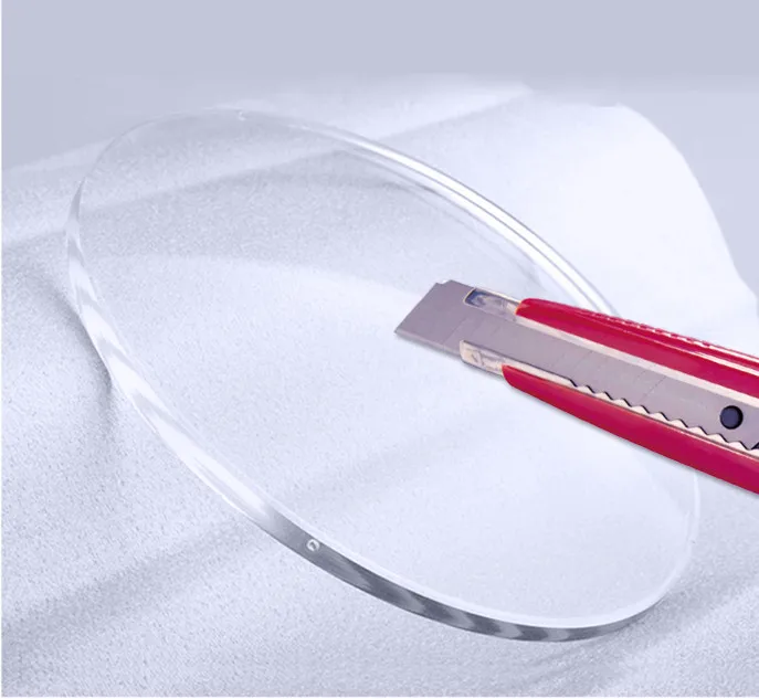 Enhanced Transparent Sapphire Watch Crystal Glass - Double Domed, Mineral Mirror Surface, 1.5mm Thickness, Various Diameter Options