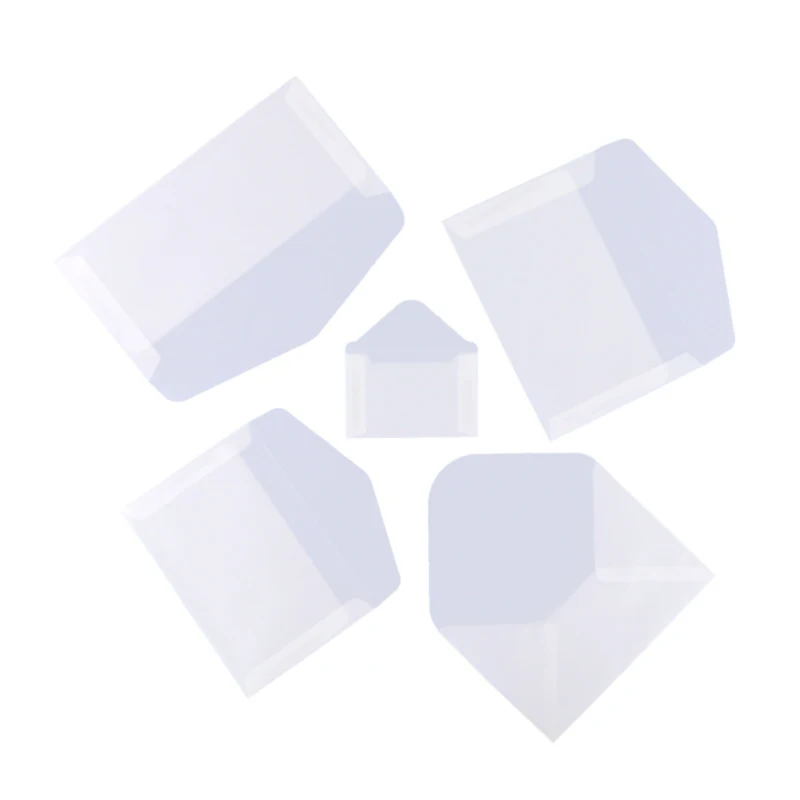 envelope transparente, papel ácido sulfúrico, cartão postal antigo, atacado, 50pcs