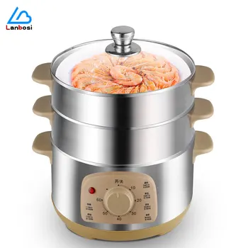 

Multifunctional electric steamer household Large-Capacity three-layer steam Automatic Power-Off steaming vegetable hot pot