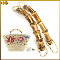 1PC Bamboo Bag Handles For DIY Handbag Making Handbag Shopping Tote Handles O Bag Handles Purse Bags Accessories Parts