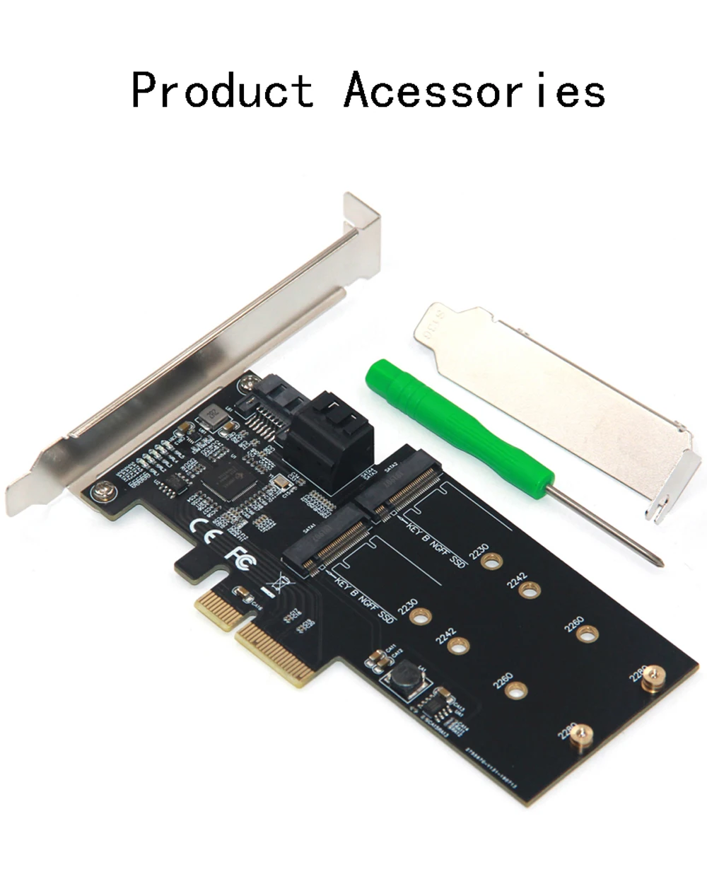 SATA Raid контроллер SATA Raid M.2 PCI Express Raid Card 2 порта SATA3.0 6 Гбит/с+ 2 порта M.2 NGFF SSD B Ключ Поддержка RAID0 RAID1 AHCI