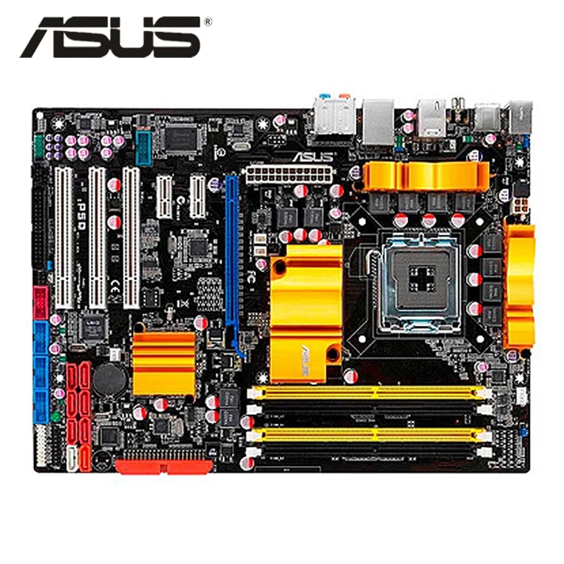 LGA 775 ASUS P5Q 800 МГц 667 МГц DDR2 P5 Q материнская плата по стандарту ATX USB2.0 PCI-E X16 Настольный ПК материнская плата P5Q используется