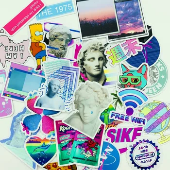 

27pcs Retro Kids Fun Paper Stickers Homemade Bookkeeping Decals on Laptop / Decorative scrapbooking / DIY
