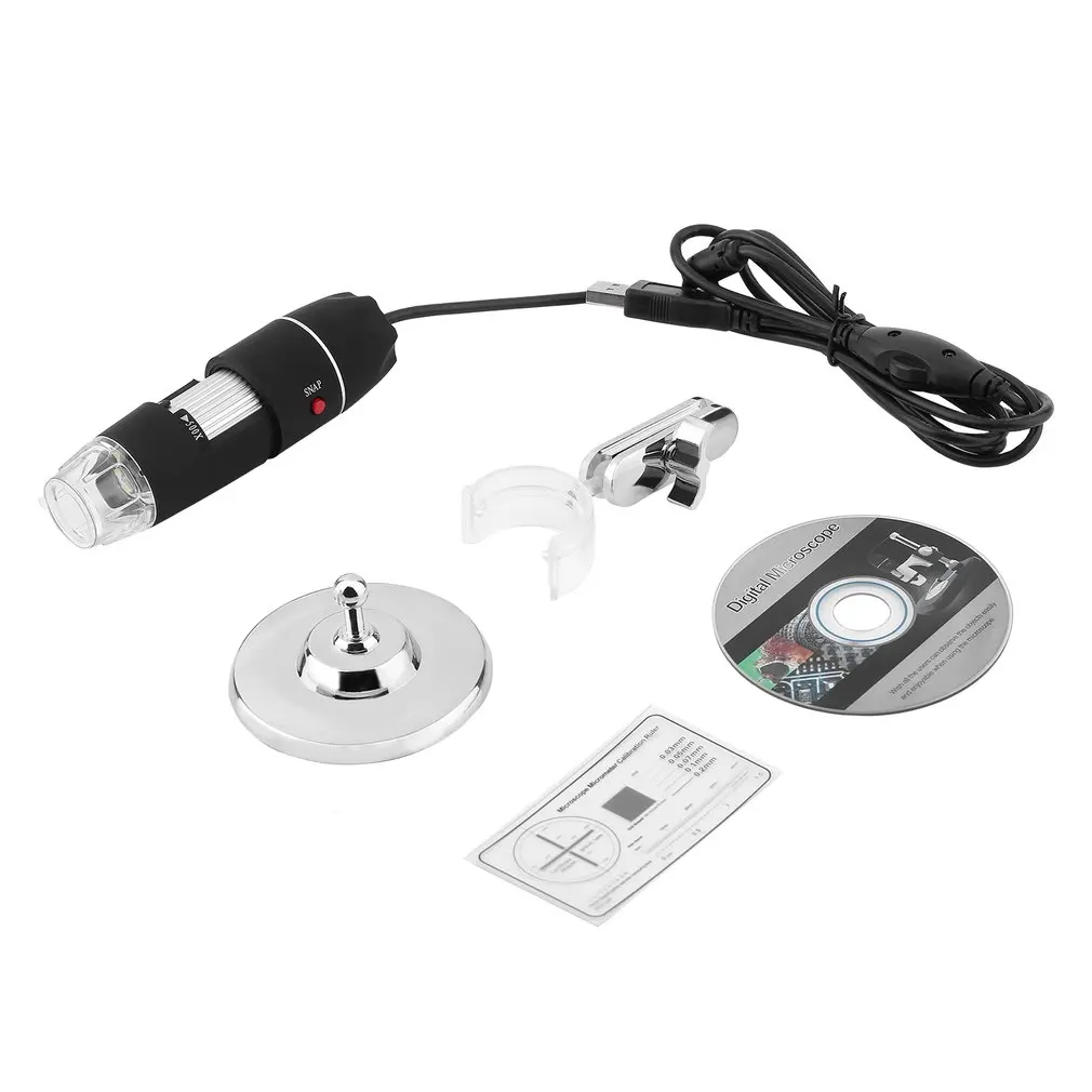 

Practical Electronics 5MP USB 8 LED Digital Camera Microscope Endoscope Magnifier 50X~500X Magnification Measure