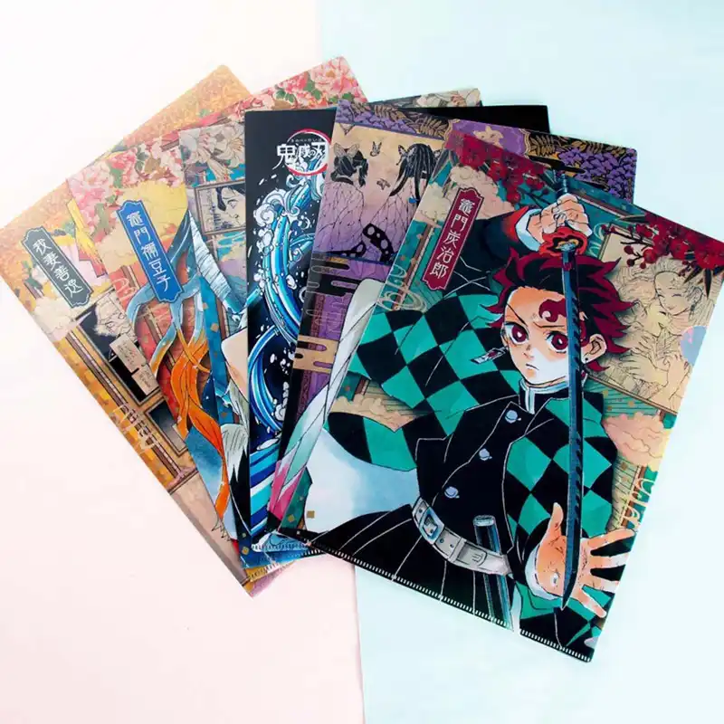 アニメ悪魔特効kimetsuなしyaibaファイルフォルダa4オーガナイザードキュメントコンテナバッグフォルダ学校のオフィス文具用品 Stationery Set Aliexpress