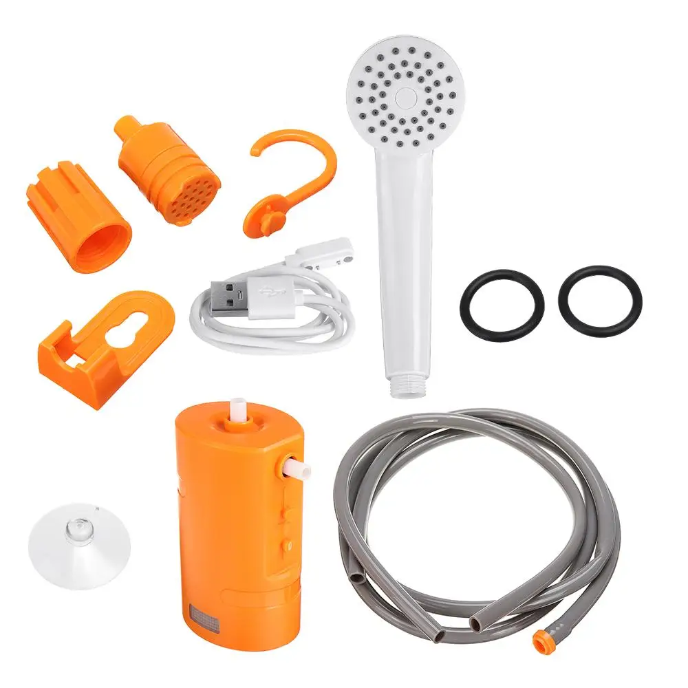 Acampamento ao ar Pistola de Água Carro Portátil Caravana Livre Chuveiro Handheld Usb Recarregável Lavadora Bomba Elétrica Viagem Tomar Kit 17 Lavadora automotiva