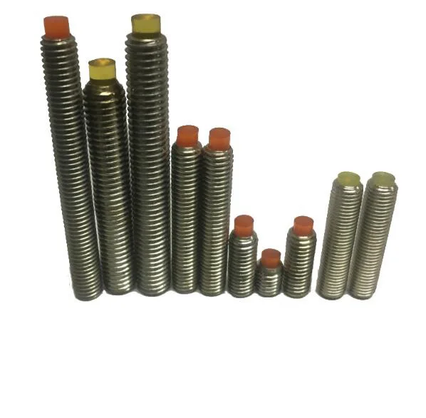 4pcs M5 set screws allen none head male screw polyurethane rubber