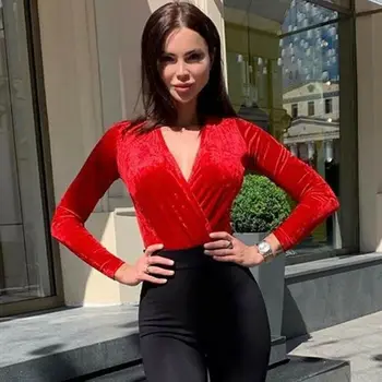 

New Fashion Womens Sexy Jumpsuit Ladies Bodycon Slim Long Sleeve Bodysuit Top Romper Blouse Long Sleeveless Cubwear girls