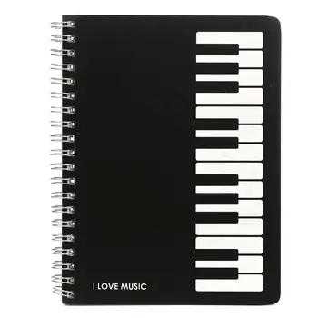 Creative Modern Design Party Favors Craft Stylish Piano Keyboard Notebook Memo Spiral Coil Bound Music Sketchbook Gift Durable 1