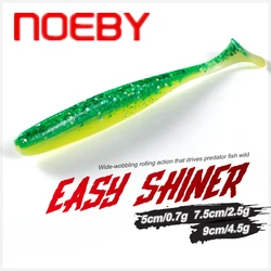 NOEBY – Leurre de pêche en Silicone Souple avec queue en T, appât artificiel avec Swimbait, Wobbler, ver, 5/7.5/9cm 