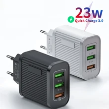 Быстрая зарядка QC 3,0 3-Порты и разъёмы USB Зарядное устройство для iPhone 11pro samsung S8 S9 Xiaomi супер быстрое зарядное мобильного телефона Мощность адаптер