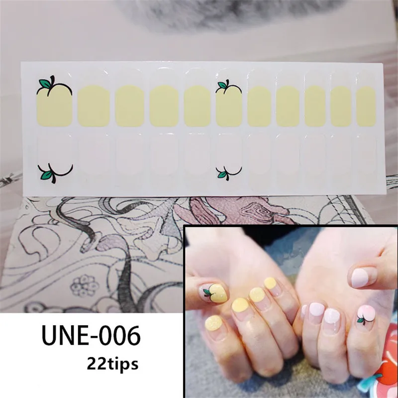 1 лист, наклейка для ногтей, фольга для украшения ногтей, водостойкая наклейка для беременных женщин - Цвет: UNE-006