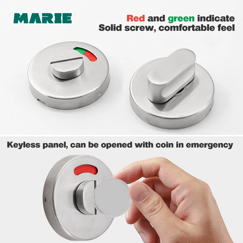 Металлический дверной замок WC ручка туалетной двери для ванной комнаты шкаф с