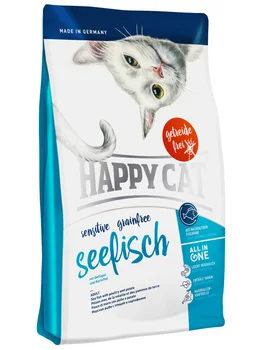 

HAPPY CAT HAPPY CAT SENSITIVE GRAINFREE ADULT SEEFISCH bezzernovoy for adult cats with allergies to fish, poultry and potatoes