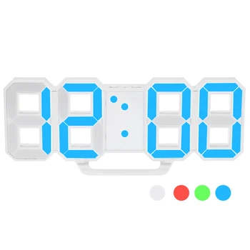 

LED Digital Wall Clock 12H/24H Time Display With Alarm and Snooze Function Adjustable Luminance Wall Watch In The Living Room