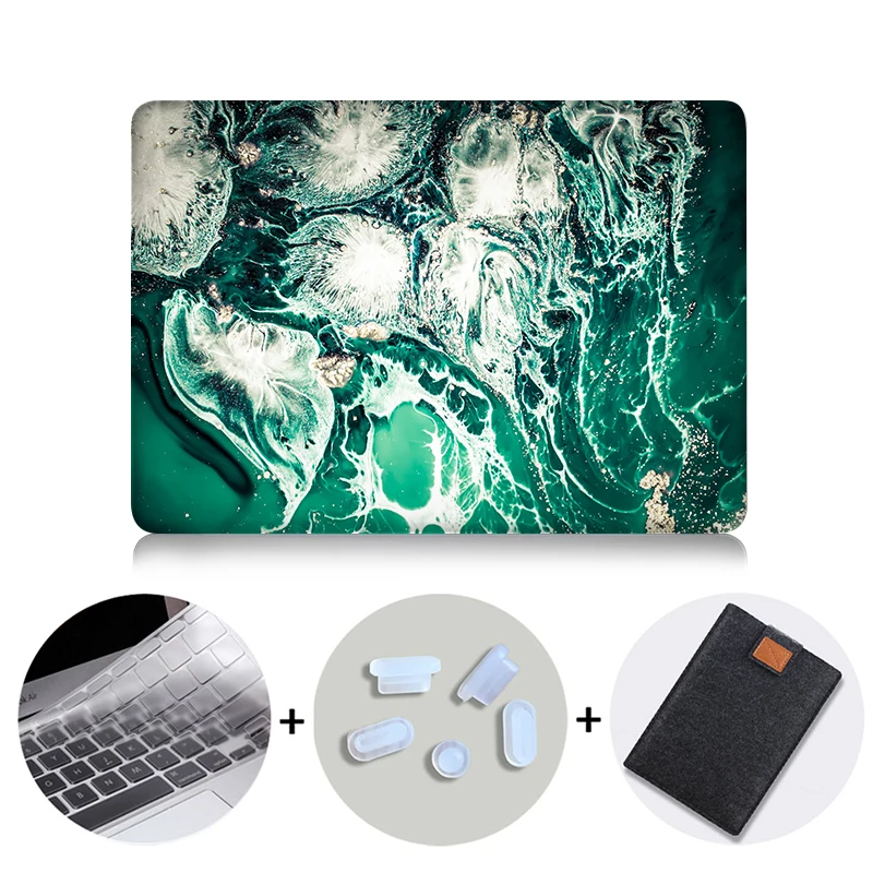 MTT мраморный жесткий чехол для Macbook Pro 1,3 16 дюймов чехол для macbook Air Pro retina 11 12 13 15 с сенсорной панелью чехол для ноутбука - Цвет: MB15