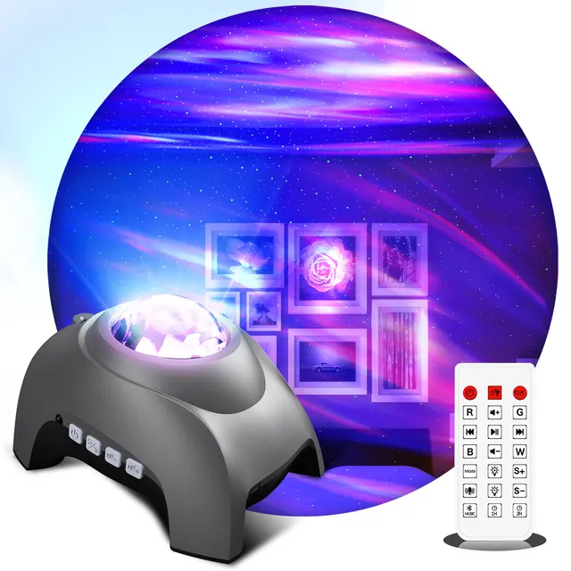 Multifunctional Usb Rechargeable Aurora Star Projector With Remote