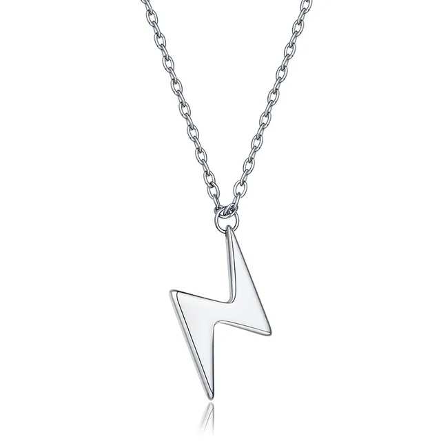 Lightning Pendant Necklace Stainless 