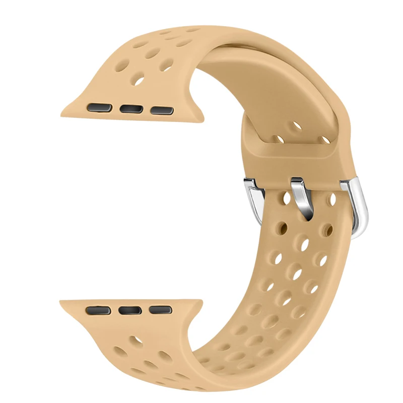 Ремешок для Apple Watch 38 мм 42 мм iWatch 4 ремешок 44 мм 40 мм спортивный силиконовый ремень браслет correa Apple watch 5 4 3 2 аксессуары