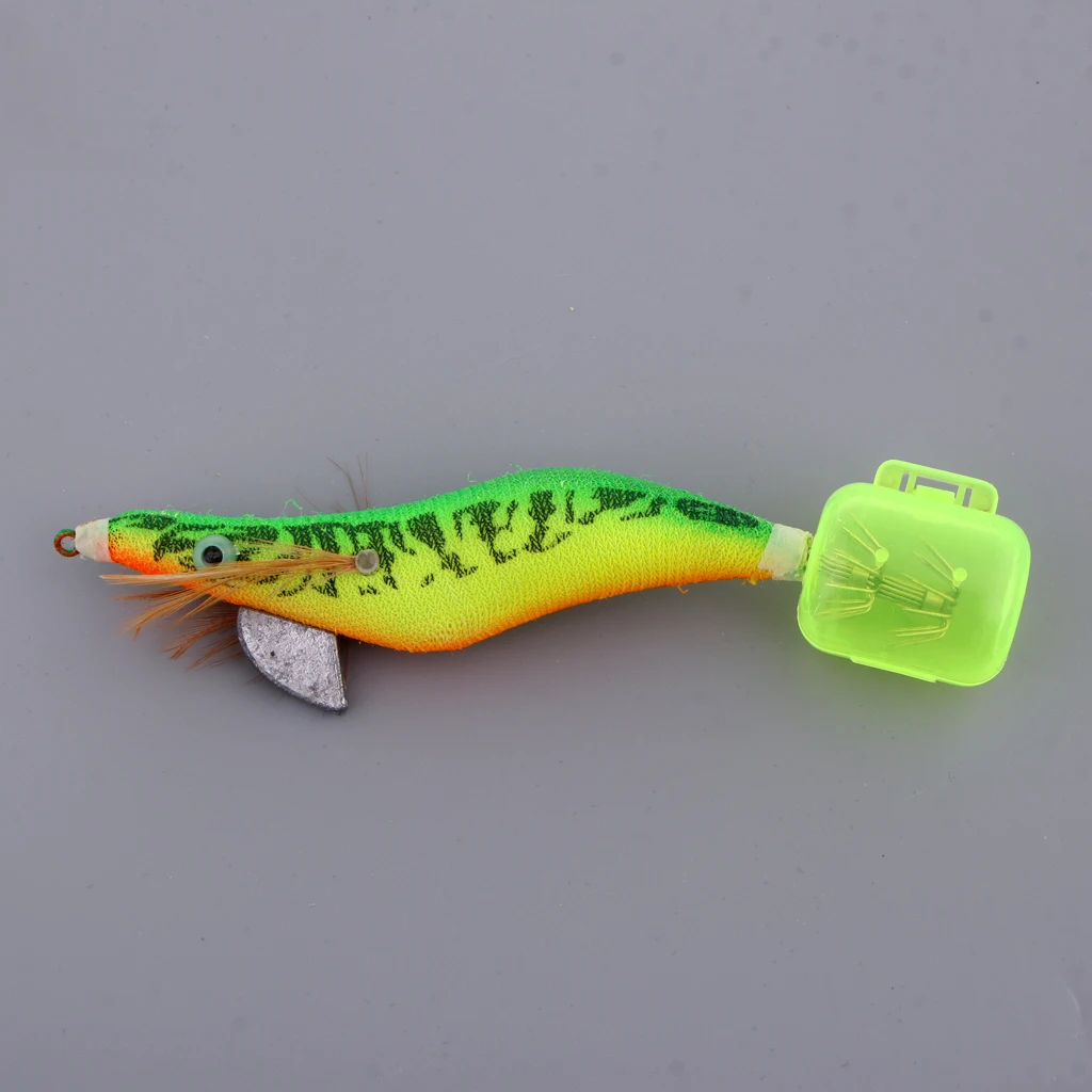 Fishing Plastic Hard Shrimp Lure Luminous Glow in Dark Prawn Squid Jig Hooks Fishing Baits for Fisherman