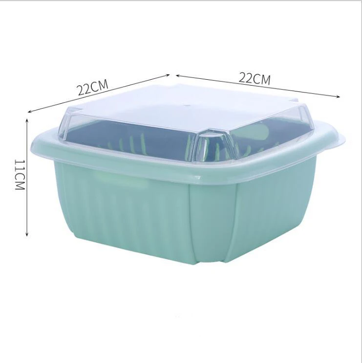 ZOTOBON Double-layer Drain Basket Separation Storage Basket PP Wash Fruit Basket Kitchen Accessories Strainer Storage Basket M94