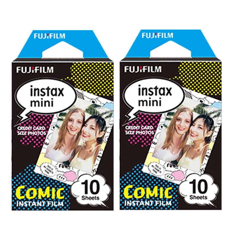 Fujifilm Instax Mini 8 Mini 9 пленка, двойной пакет FUJI мгновенные фотобумаги для мини 9 8 7s 70 90 25 камера SP1 SP2 Liplay принтер - Цвет: 20 Sheets Comic