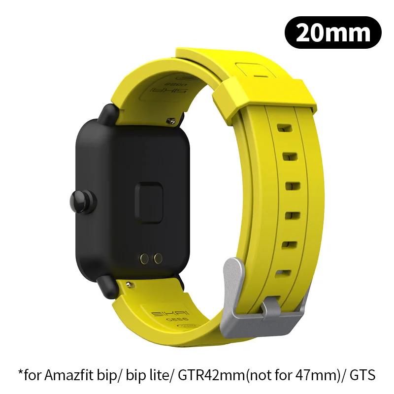 for bip GTS GTR 42mm Умный ремешок SIKAI для Amazfit bip GTS GTR 42 мм 47 мм запасной ремешок для xiaomi huami bip lite midong Bracelet 20 22 мм - Цвет: for bip GTS GTR 42mm