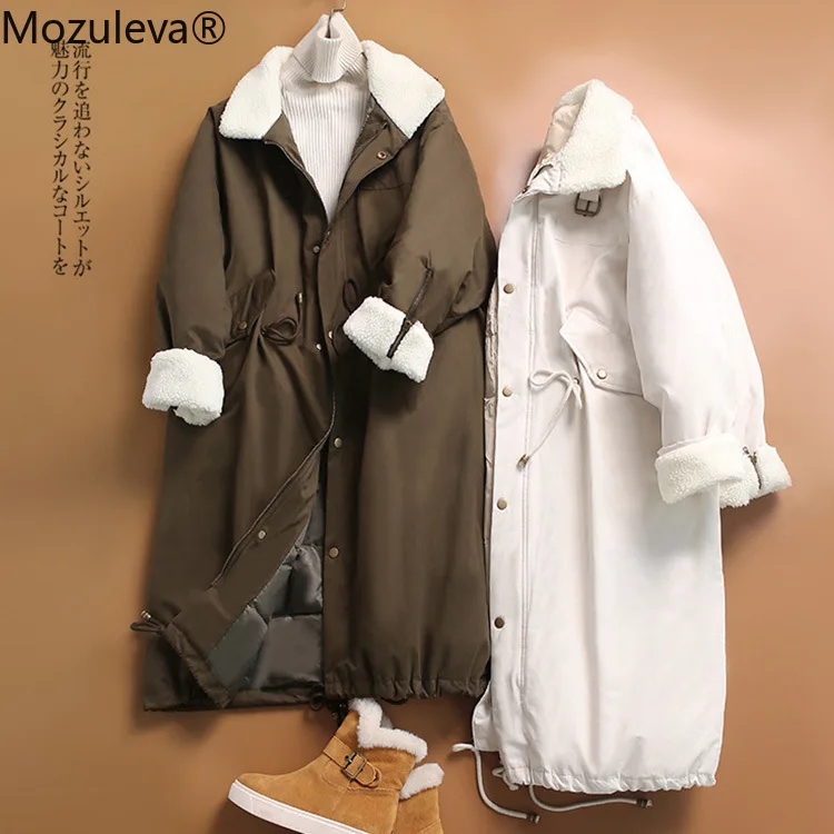 

Mozuleva white duck down and down jacket women's 2020 new autumn and winter coat thickened women's clothing