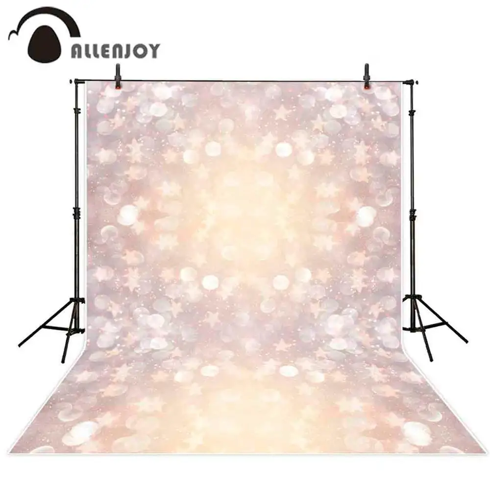 Allenjoy Рождественский Фотофон фоны детский душ боке розовые звезды блеск Halo дети