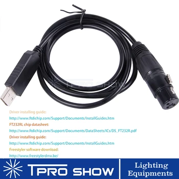 1Meter DMX USB Interface Adapter Cable Stage Light DJ Equipments PC Dmx Controller Dimmer USB DMX512 Signal Conversion Wire 10pcs lot usb dmx controller usb martin lightjockey software 5 pin dj controller usb dmx interface disco lighting console