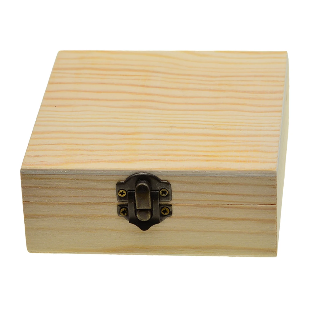 2Pcs Light Unfinished Wood Box with Lid and Clasp - Make Your Own Gift, Jewelry, Memory Box-Decorate with Paint Ribbon Decoupage