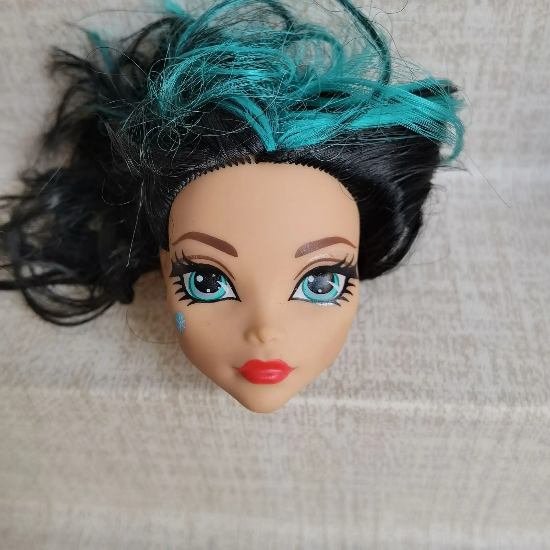 Rare Collection Monsters Doll Head Good Makeup Doll Head Girl Dressing DIY Toy Parts Children Christmas Gift Party Favor 8