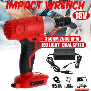 

18V Electric Rechargeable Brushless Impact Wrench Cordless 1/2 Socket Wrench Power Tool For Makita Battery With Charger