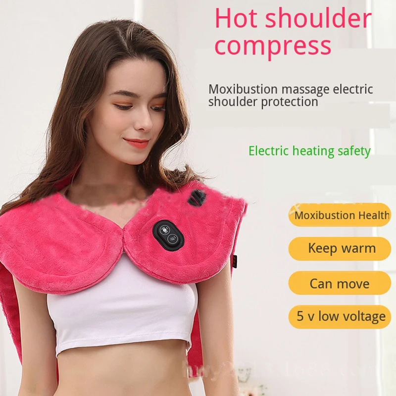  Smart Heating Shoulder Back Neck Massager Electric Moxibustion Cervical Massage Shawl Hot pack Keep - 4000480066992