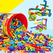 DIY строительные блоки для водопроводных труб, строительные игрушки для детей, сборка туннель из труб, блоки, игрушки для детей, подарки
