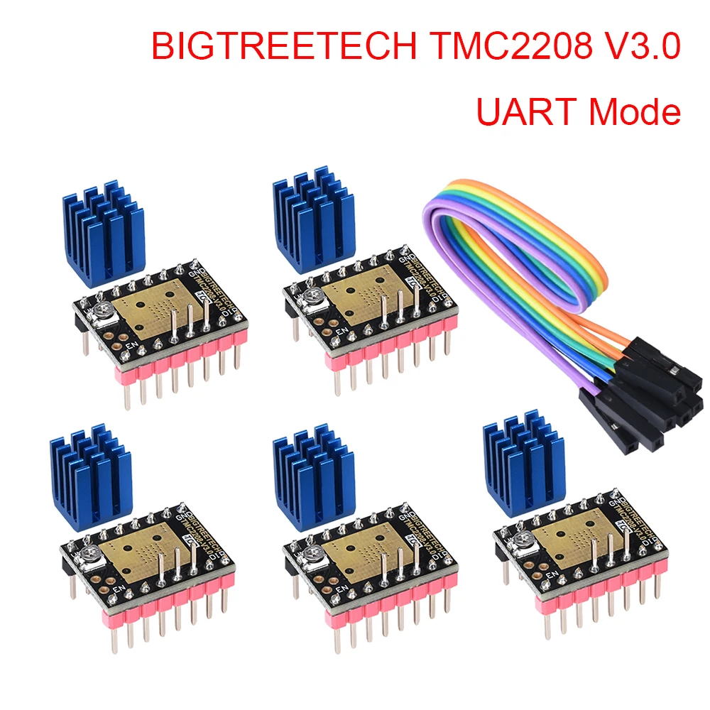 BIGTREETECH TMC2208 V3.0 Драйвер шагового двигателя UART VS TMC2209 TMC2130 для SKR V1.3 плата управления Ramps 1,4 MKS части 3d принтера