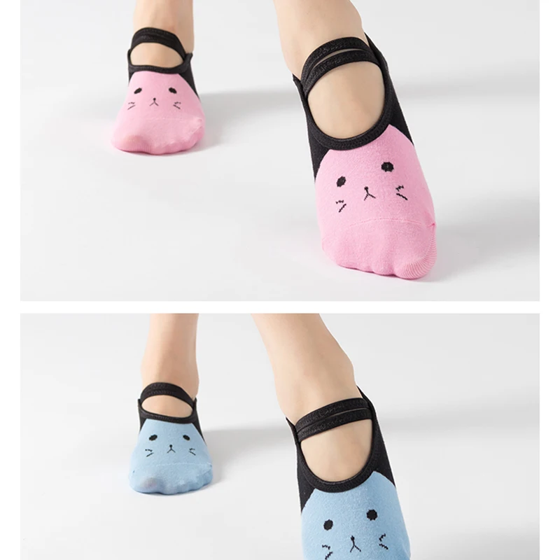 猫咪系带瑜伽袜_15