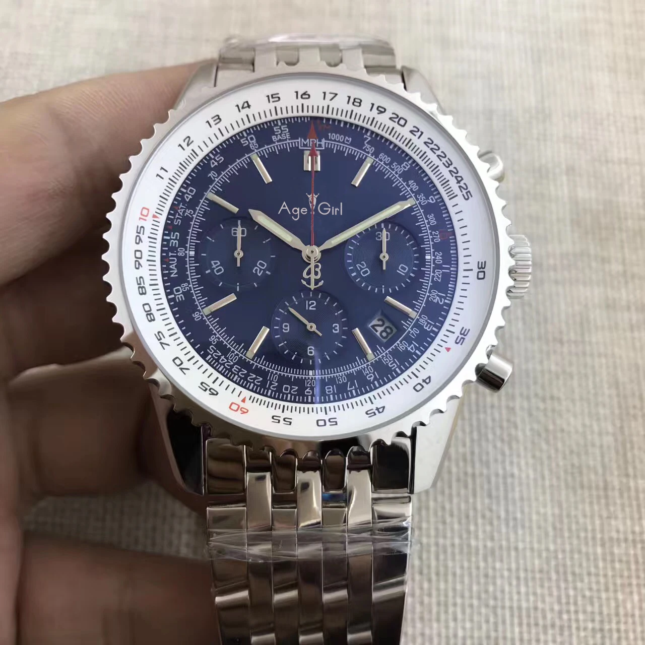 

Luxury Brand New Men Watch Automatic Mechanical Chronometer Stopwatch Black Blue Stainless Steel Sapphire Sport Gent Watches AAA