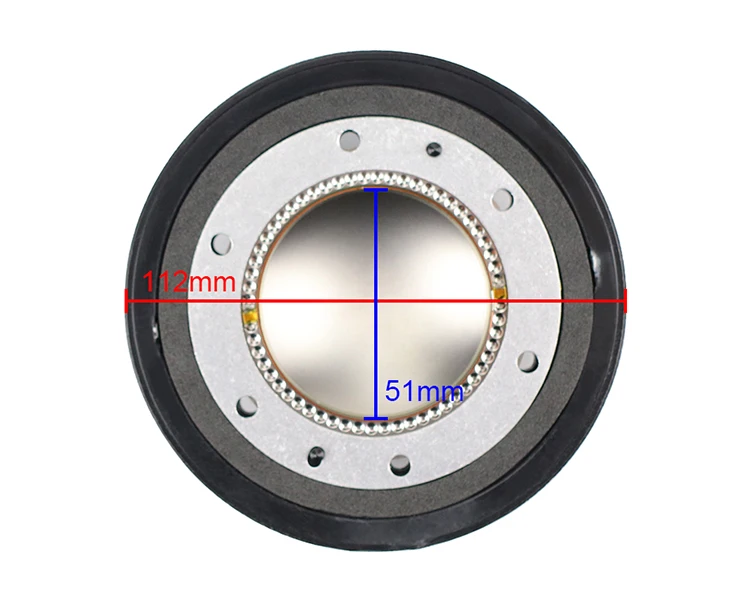 51mm, bobina tripla de voz revestida de alumínio, fio reto, 2 peças