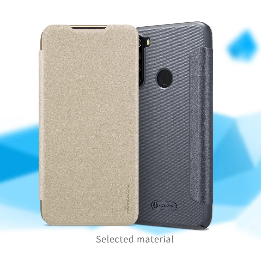 Флип-чехол для Xiaomi Redmi Note 8 Pro Nillkin Sparkle Series PU кожаный чехол Redmi Note 8 Pro