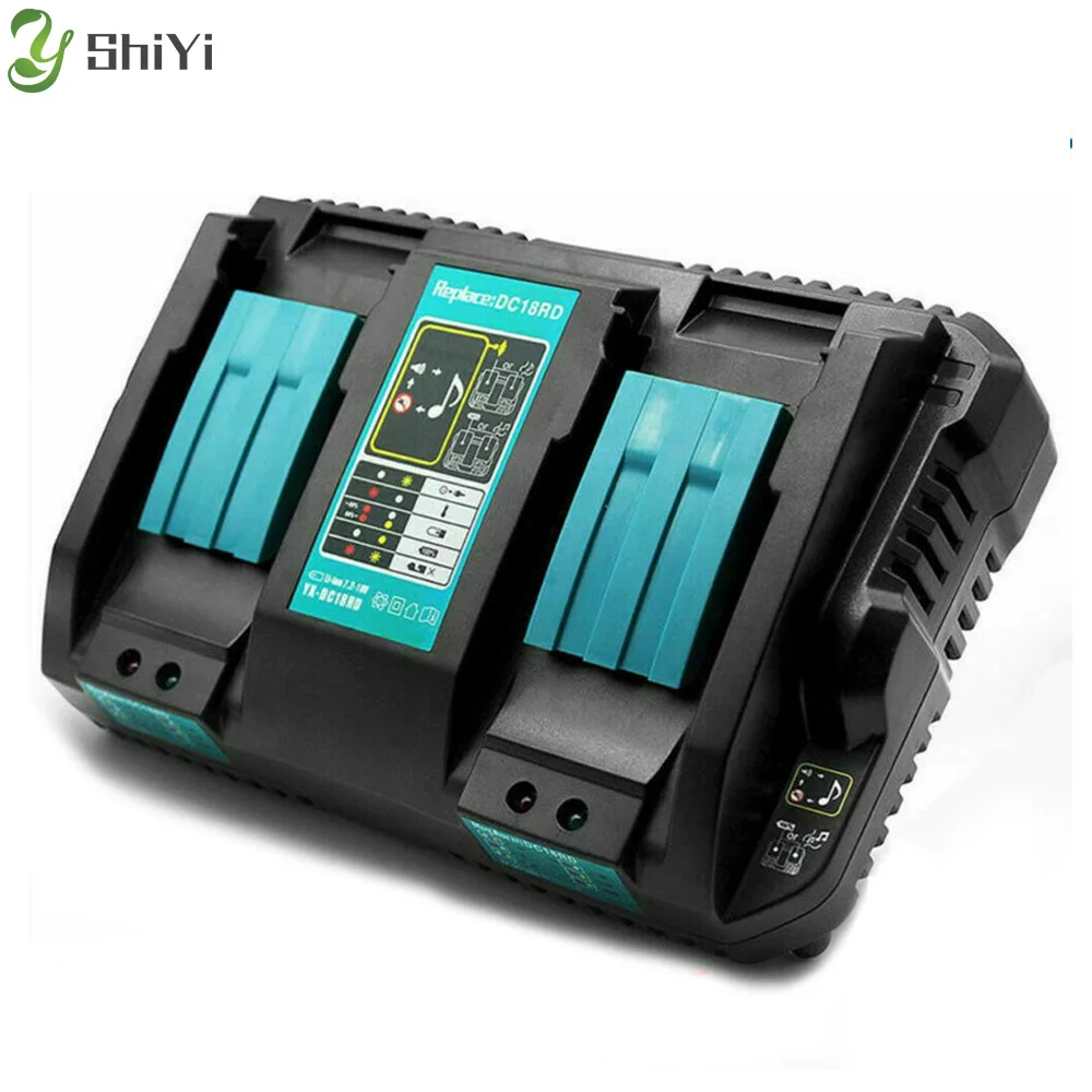 Сменное зарядное устройство для Makita DC18RD Dual Port 14 4-18V быстрое BL1430 BL1415 BL1815 BL1830 BL18400