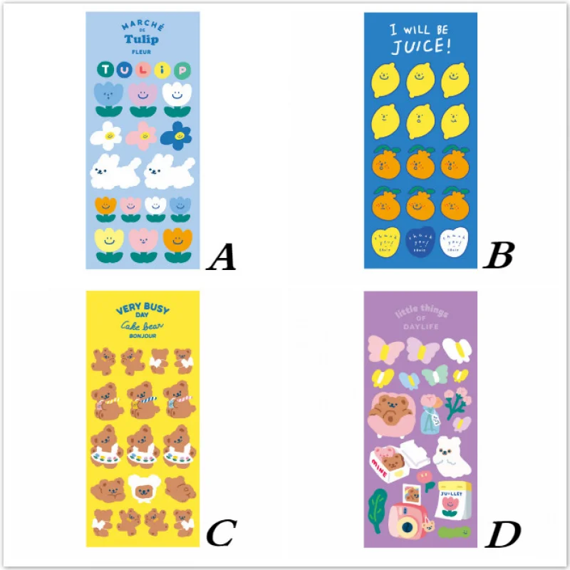 mohamm 1 sheet milkjoy bear series stickers decoration korea style diy seamless computer stickers hand account material aliexpress education office supplies