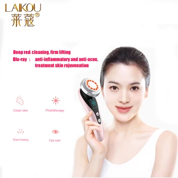 

LAIKOU Professional LED Red blue Color EMS Beauty Instrument Facial Skin Microcurrent Device Machine Face Lifting Massage Tools