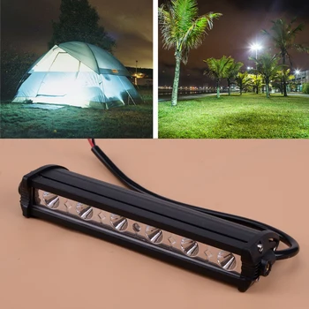 

10-30V Car 7 Inch 18W Slim Work Roof Driving Bar Light Lamp Fit for Car Truck Offroad SUV 4WD